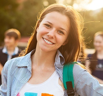 Smiling teen girl