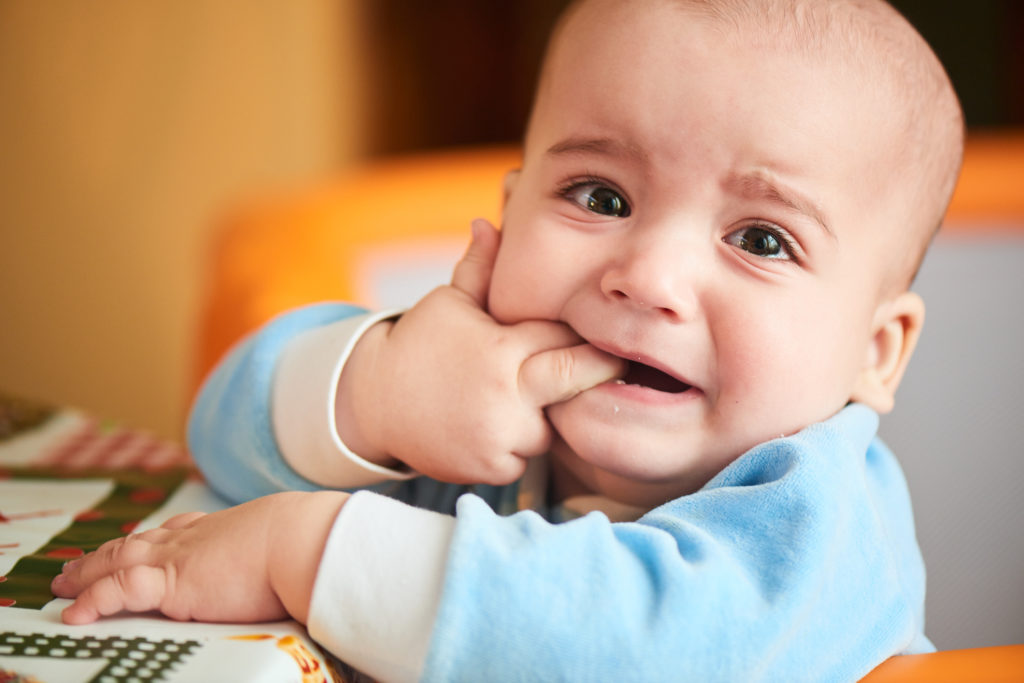 toddler crying from teething