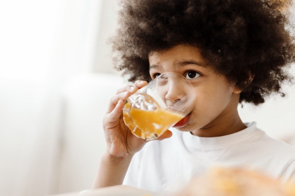 Child drinking juice