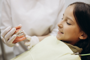 a child during an orthodontic appointment